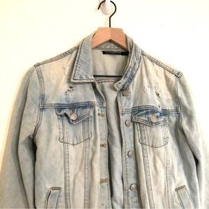 Brandy Melville Distressed Denim Jacket M